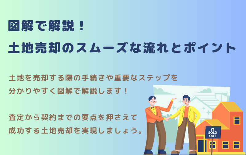 図解でわかりやすく解説! 土地売却のスムーズな流れとポイント