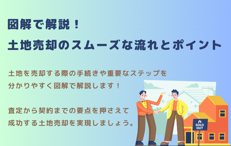 図解でわかりやすく解説！ 土地売却のスムーズな流れとポイント